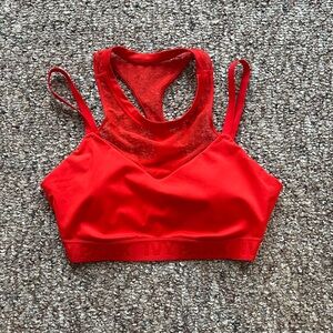 Adidas x Ivy PARK Red mesh Back Sports Bralette